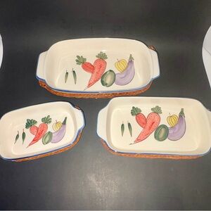 Colorful Vegetable Design Baking Dish Set
